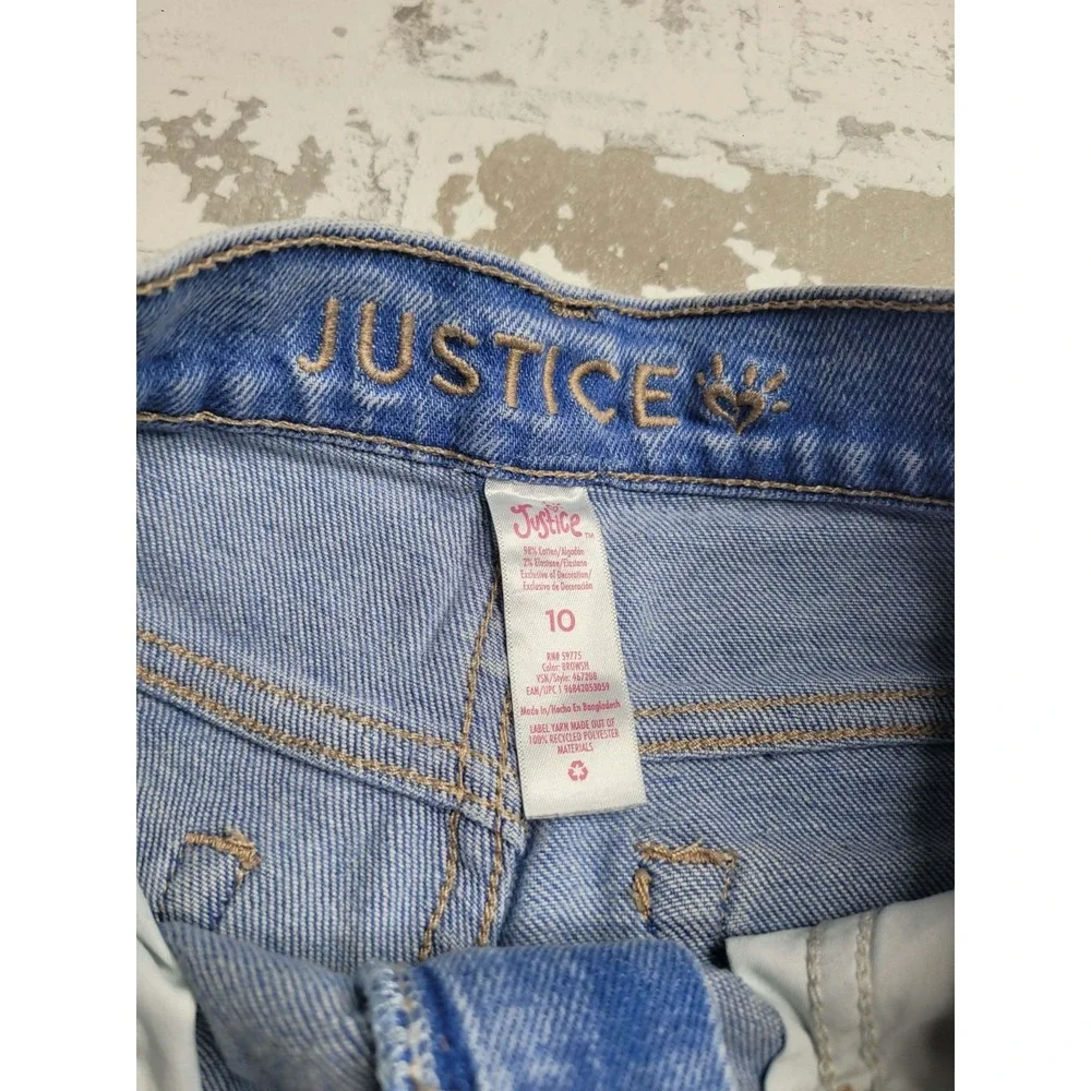Justice Girl's‎ Distressed Flare Jeans Size 10
